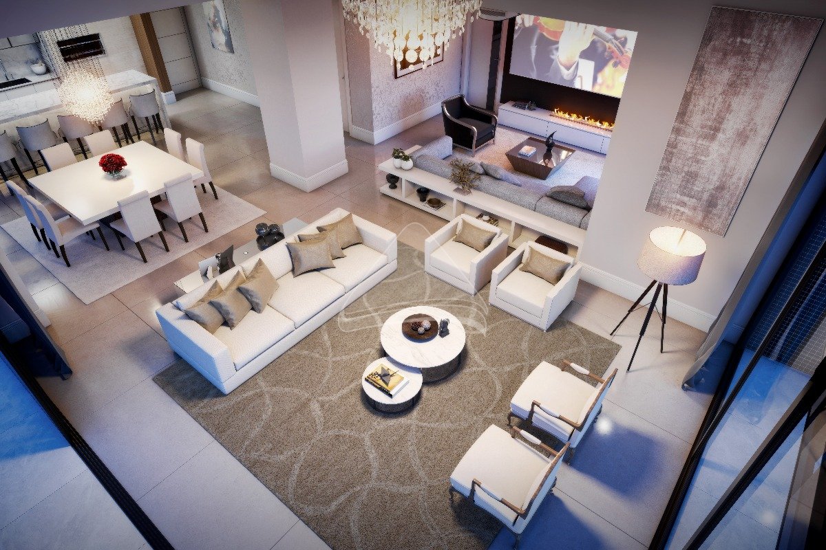  Sala com pé direito duplo