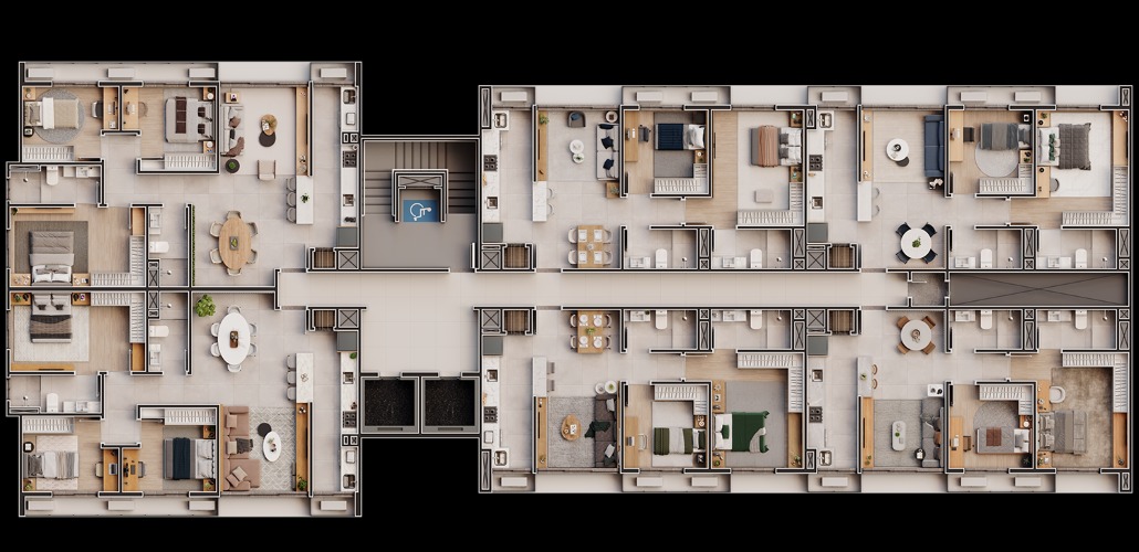  Planta baixa 5º ao 13º - 2 dorm. e 3 dorm.