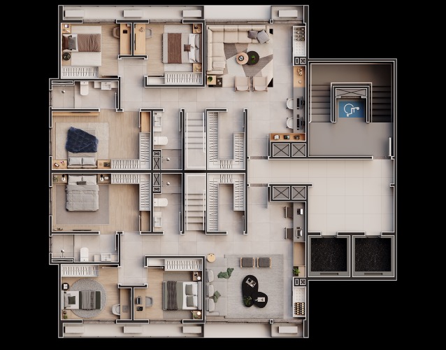  Planta cobertura Duplex - Andar Inferior