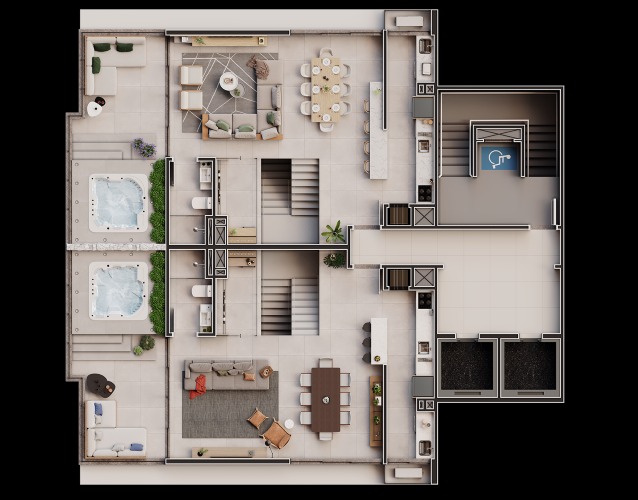  Planta cobertura Duplex - Andar Superior