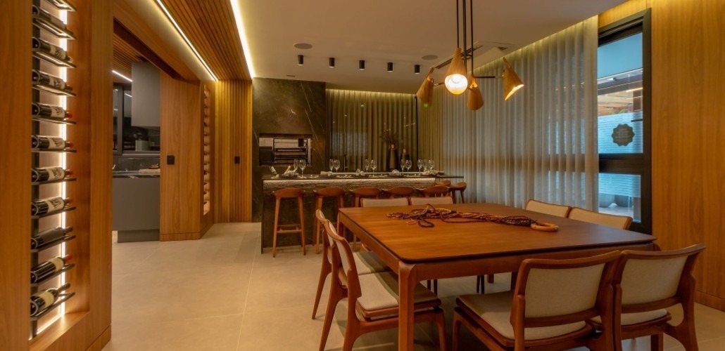  Sala de jantar e área gourmet