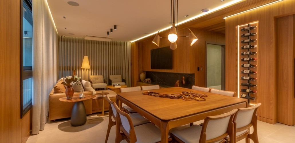  Sala de jantar e Living