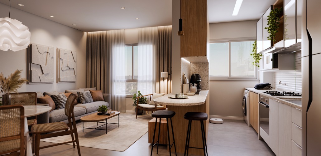 Apto final 01/1dormitório com suíte