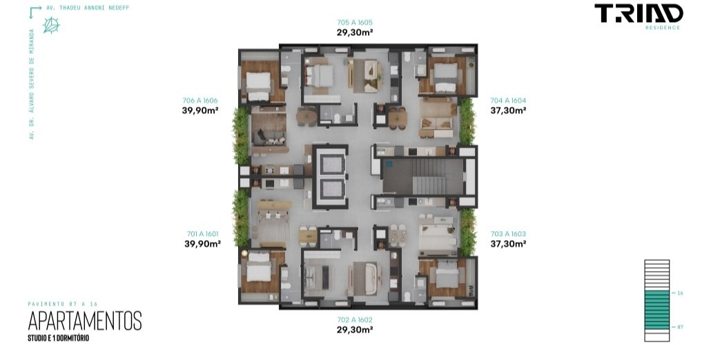  Residence - Aptos Studio e 1 dorm